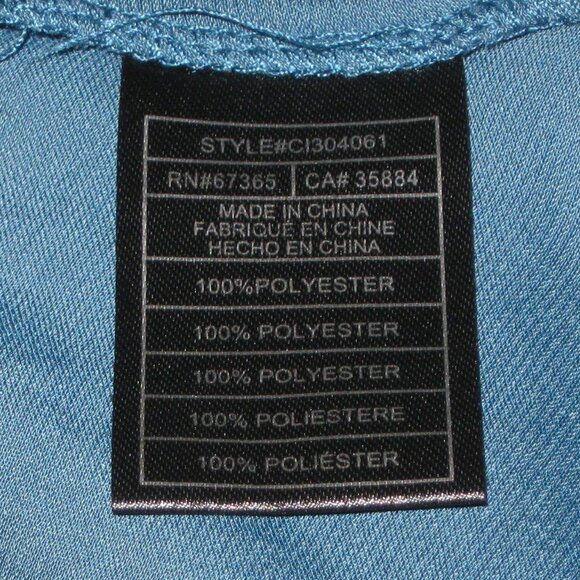 Cupcakes and Cashmere Satin Wrap Blouse Top Blue Size S NWT - Picture 7 of 7